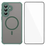Custodia magnetica per telefono WANLONFENG serie FD Skin Touch con pellicola protettiva per lo schermo., For Samsung Galaxy A36 5G, For Samsung Galaxy A16 4G / 5G