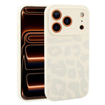 Custodia in silicone liquido leopardata per iPhone 17 Pro Max