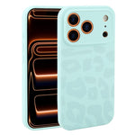 Custodia in silicone liquido leopardata per iPhone 17 Pro Max