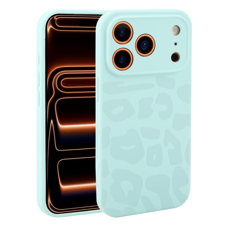 Custodia in silicone liquido leopardata per iPhone 17 Pro Max