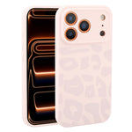Custodia in silicone liquido leopardata per iPhone 17 Pro Max