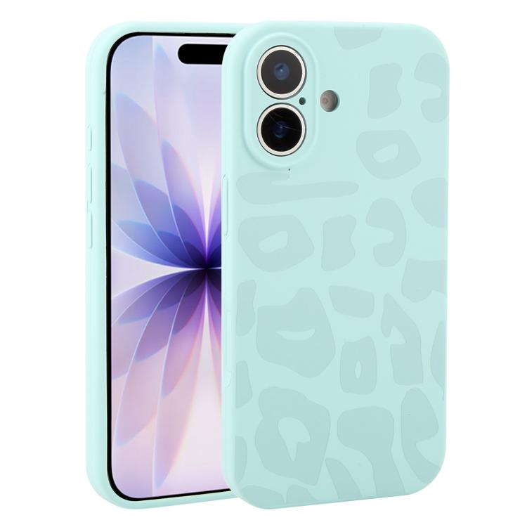 Custodia in silicone liquido leopardata per iPhone 17