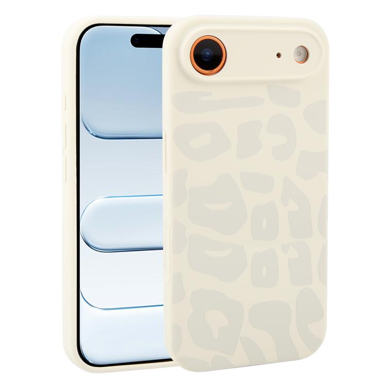 Custodia in silicone liquido leopardata per iPhone 17