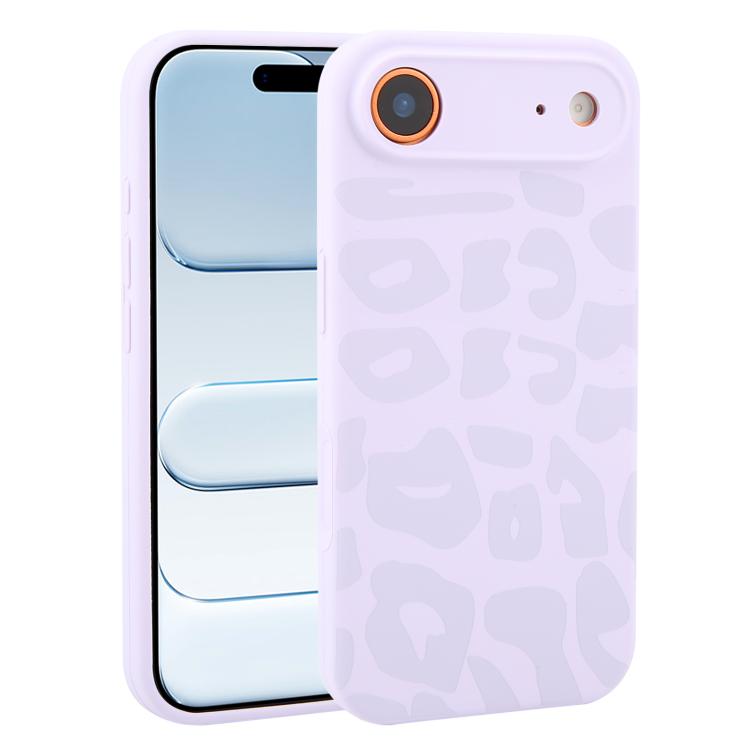 Custodia in silicone liquido leopardata per iPhone 17