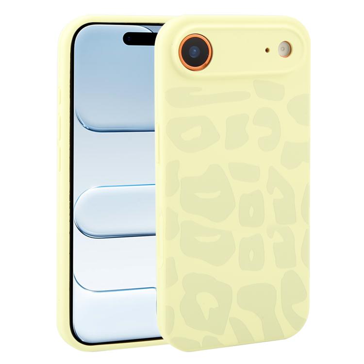 Custodia in silicone liquido leopardata per iPhone 17