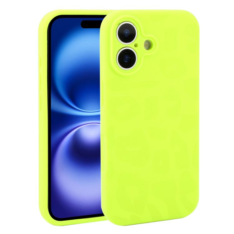 Custodia in silicone per iPhone 16 Plus con stampa leopardata