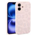 Custodia in silicone per iPhone 16 Plus con stampa leopardata
