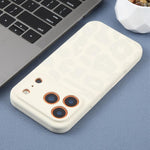 Custodia in silicone liquido leopardata per iPhone 15 Pro Max