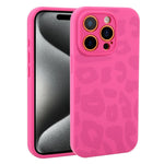Custodia in silicone liquido leopardata per iPhone 15 Pro Max