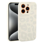 Custodia in silicone liquido leopardata per iPhone 15 Pro Max