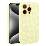 Custodia in silicone liquido leopardata per iPhone 15 Pro Max