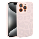 Custodia in silicone liquido leopardata per iPhone 15 Pro Max
