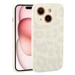 Custodia in silicone per iPhone 15 Plus con stampa leopardata