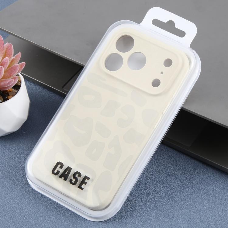 Custodia in silicone per iPhone 15 Plus con stampa leopardata