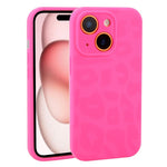 Custodia in silicone per iPhone 15 Plus con stampa leopardata