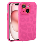 Custodia in silicone per iPhone 15 Plus con stampa leopardata