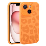 Custodia in silicone per iPhone 15 Plus con stampa leopardata