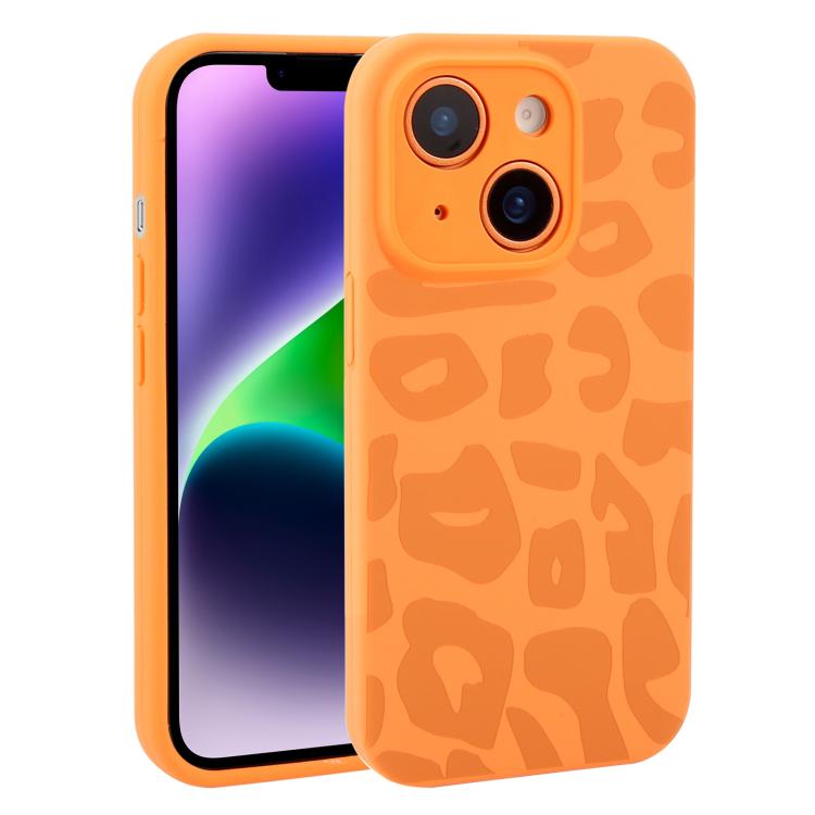 Custodia in silicone per iPhone 14 Plus con stampa leopardata