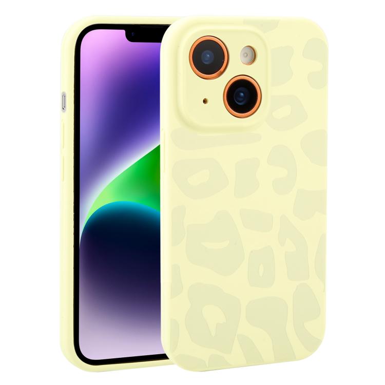 Custodia in silicone per iPhone 14 Plus con stampa leopardata