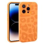 Custodia in silicone liquido leopardata per iPhone 14 Pro
