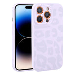 Custodia in silicone liquido leopardata per iPhone 14 Pro