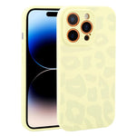 Custodia in silicone liquido leopardata per iPhone 14 Pro