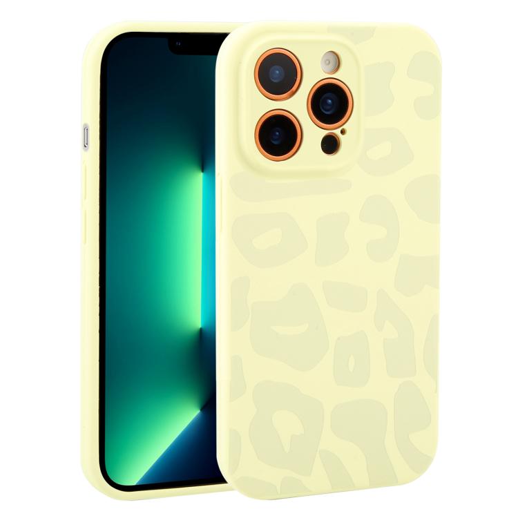 Custodia in silicone per iPhone 13 Pro Max con stampa leopardata
