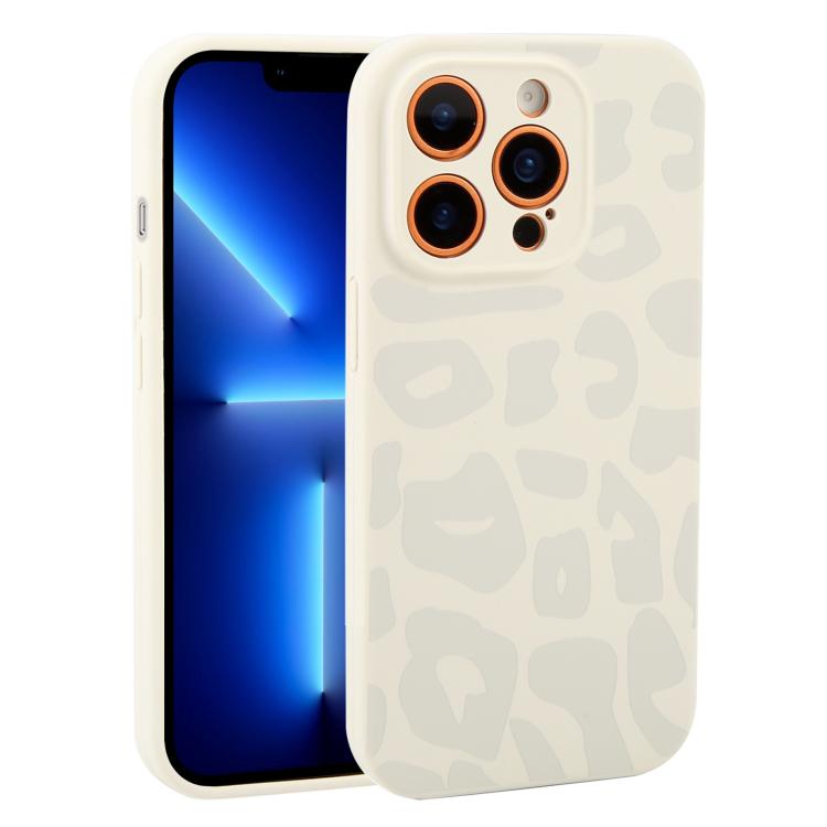 Custodia in silicone per iPhone 13 Pro Max con stampa leopardata