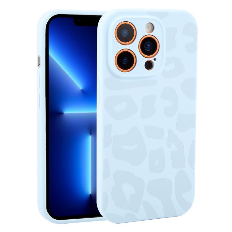 Custodia in silicone per iPhone 13 Pro Max con stampa leopardata