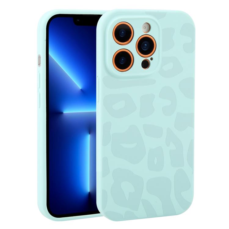 Custodia in silicone per iPhone 13 Pro Max con stampa leopardata