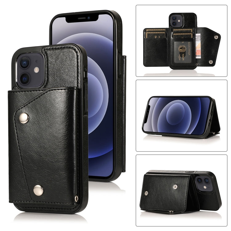 Custodia in pelle PU con slot carte per iPhone 12 e 12 Pro