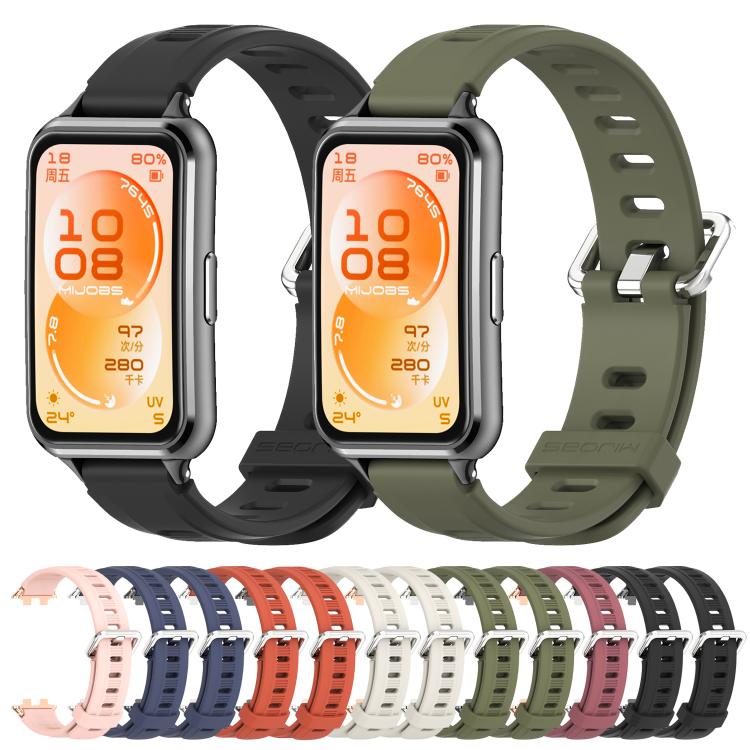 Cinturino per orologio MIJOBS in TPU traspirante con foro piatto., For Huawei Band 11 / Band 11 Pro