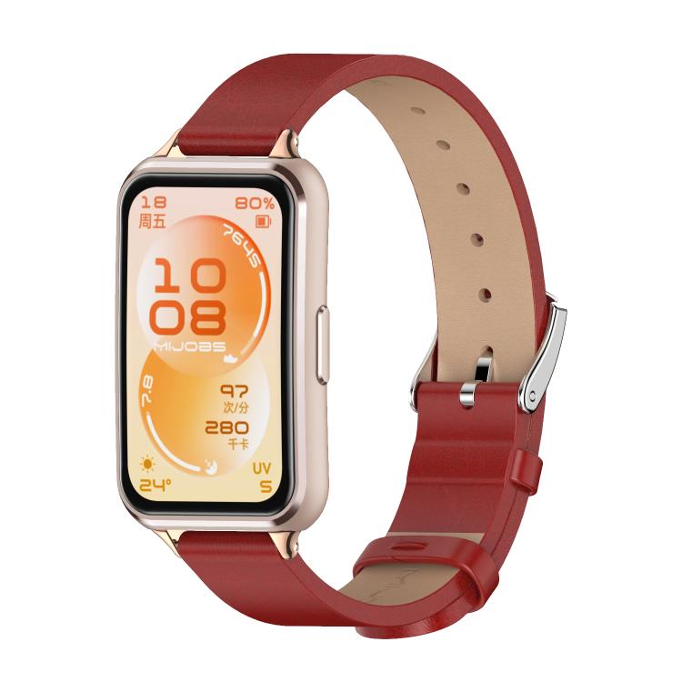 Cinturino per orologio MIJOBS in microfibra e pelle vegana., For Huawei Band 11 / Band 11 Pro