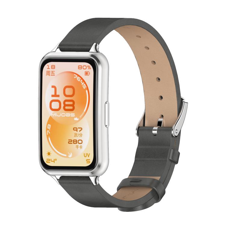 Cinturino per orologio MIJOBS in microfibra e pelle vegana., For Huawei Band 11 / Band 11 Pro