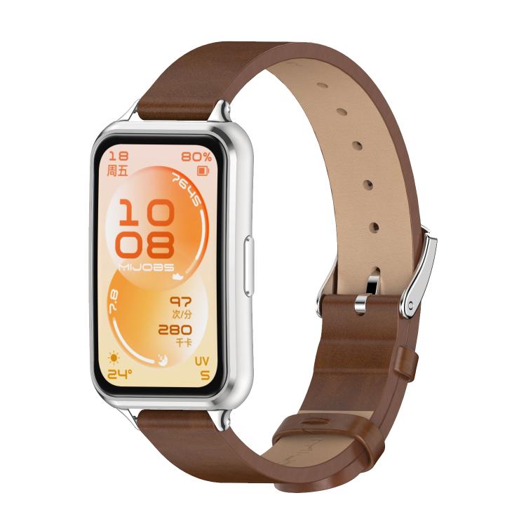 Cinturino per orologio MIJOBS in microfibra e pelle vegana., For Huawei Band 11 / Band 11 Pro