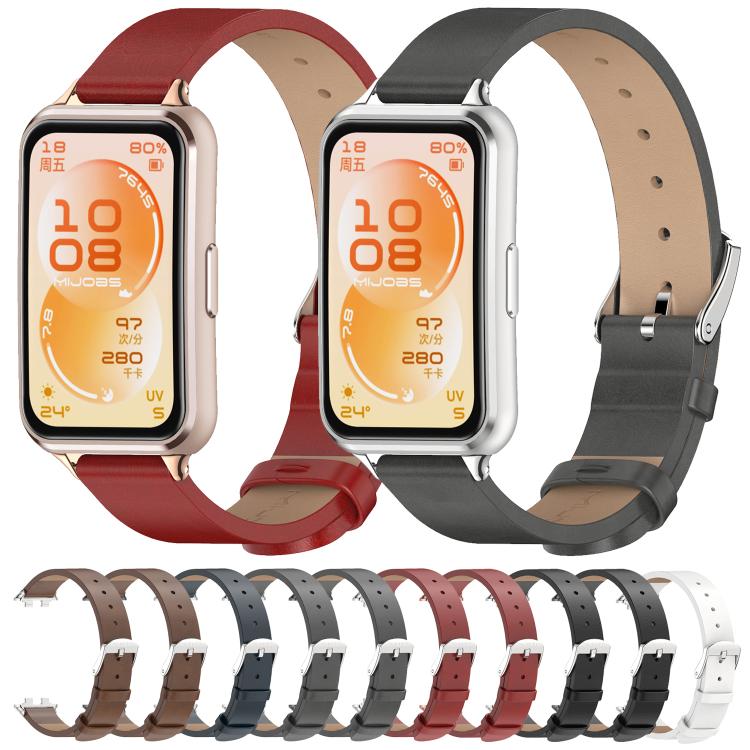 Cinturino per orologio MIJOBS in microfibra e pelle vegana., For Huawei Band 11 / Band 11 Pro