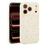 Custodia per telefono in silicone liquido con fori di precisione e stampa floreale a margherite., For iPhone 17 Pro Max, For iPhone 17 Pro, For iPhone 17, For iPhone Air