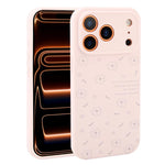 Custodia per telefono in silicone liquido con fori di precisione e stampa floreale a margherite., For iPhone 17 Pro Max, For iPhone 17 Pro, For iPhone 17, For iPhone Air