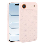 Custodia per telefono in silicone liquido con fori di precisione e stampa floreale a margherite., For iPhone 17 Pro Max, For iPhone 17 Pro, For iPhone 17, For iPhone Air