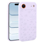 Custodia per telefono in silicone liquido con fori di precisione e stampa floreale a margherite., For iPhone 17 Pro Max, For iPhone 17 Pro, For iPhone 17, For iPhone Air