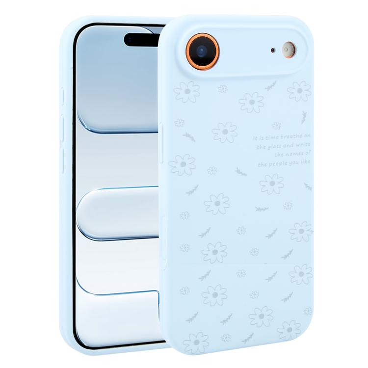 Custodia per telefono in silicone liquido con fori di precisione e stampa floreale a margherite., For iPhone 17 Pro Max, For iPhone 17 Pro, For iPhone 17, For iPhone Air