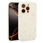 Custodia per telefono in silicone liquido con fori di precisione e stampa floreale a margherite., For iPhone 16 Pro Max, For iPhone 16 Pro, For iPhone 16 Plus, For iPhone 16