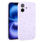 Custodia per telefono in silicone liquido con fori di precisione e stampa floreale a margherite., For iPhone 16 Pro Max, For iPhone 16 Pro, For iPhone 16 Plus, For iPhone 16