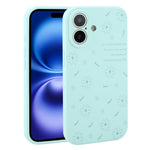 Custodia per telefono in silicone liquido con fori di precisione e stampa floreale a margherite., For iPhone 16 Pro Max, For iPhone 16 Pro, For iPhone 16 Plus, For iPhone 16
