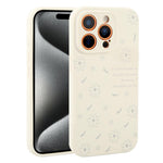 Custodia per telefono in silicone liquido con fori di precisione e stampa floreale a margherite., For iPhone 15 Pro Max, For iPhone 15 Pro, For iPhone 15 Plus, For iPhone 15
