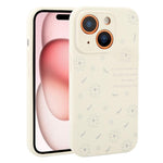 Custodia per telefono in silicone liquido con fori di precisione e stampa floreale a margherite., For iPhone 15 Pro Max, For iPhone 15 Pro, For iPhone 15 Plus, For iPhone 15