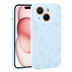 Custodia per telefono in silicone liquido con fori di precisione e stampa floreale a margherite., For iPhone 15 Pro Max, For iPhone 15 Pro, For iPhone 15 Plus, For iPhone 15