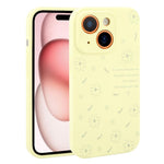 Custodia per telefono in silicone liquido con fori di precisione e stampa floreale a margherite., For iPhone 15 Pro Max, For iPhone 15 Pro, For iPhone 15 Plus, For iPhone 15