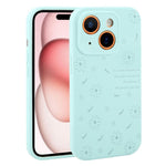 Custodia per telefono in silicone liquido con fori di precisione e stampa floreale a margherite., For iPhone 15 Pro Max, For iPhone 15 Pro, For iPhone 15 Plus, For iPhone 15