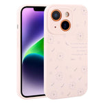 Custodia per telefono in silicone liquido con fori di precisione e stampa floreale a margherite., For iPhone 14 Plus, For iPhone 14, For iPhone 14 Pro, For iPhone 14 Pro Max